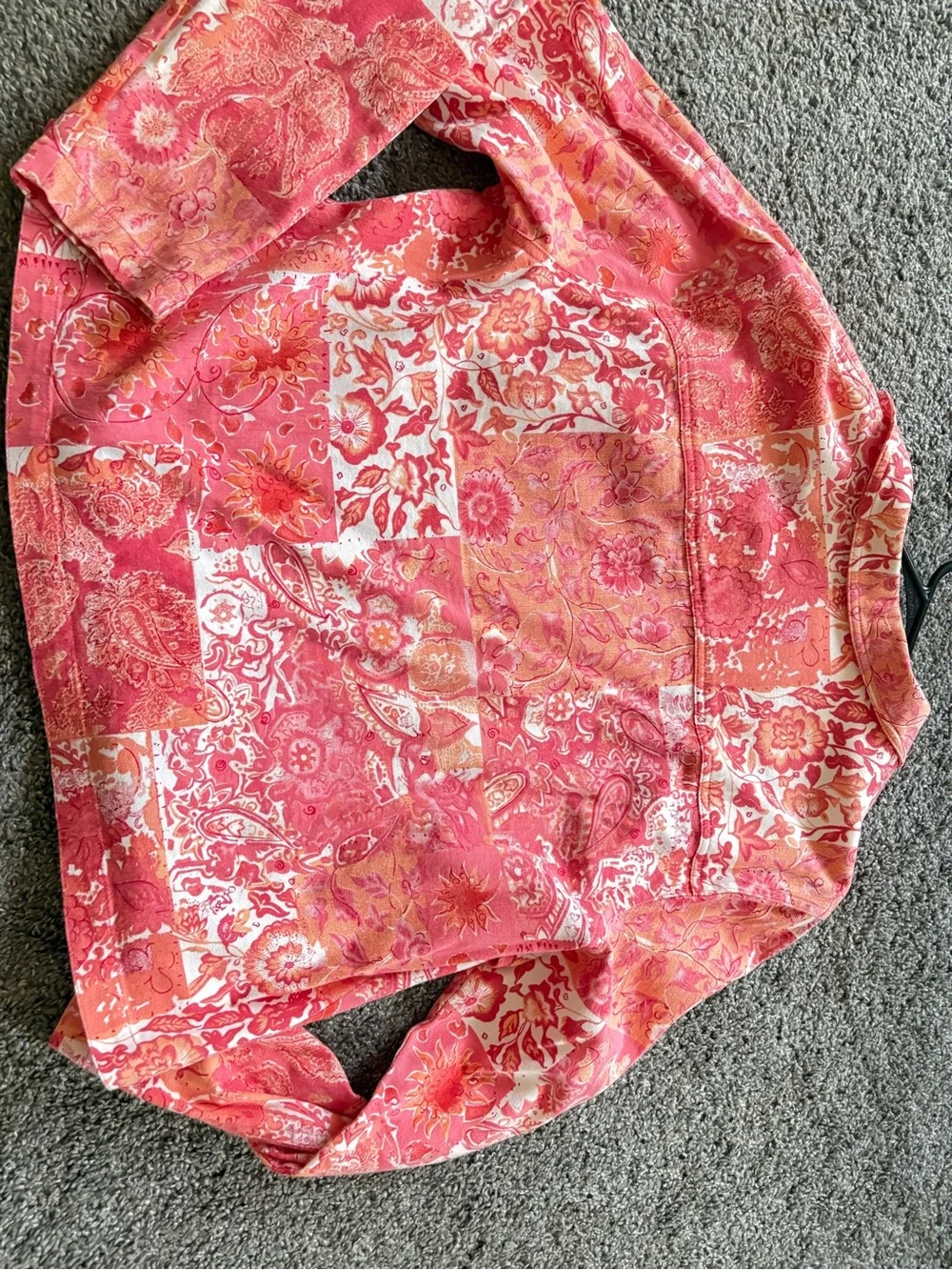 Women's Coldwater Creek Paisley Print Button-Up Jacket and matching ON top